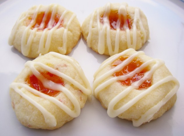 Nasturtium fingerprint cookies