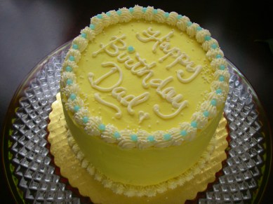 Mini mango birthday cake