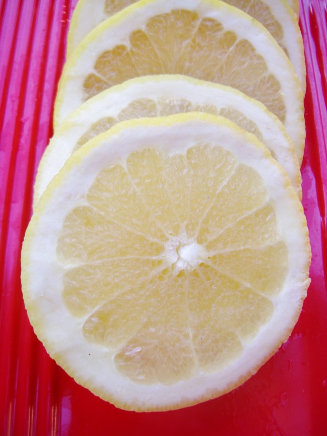 Sliced grapefruit