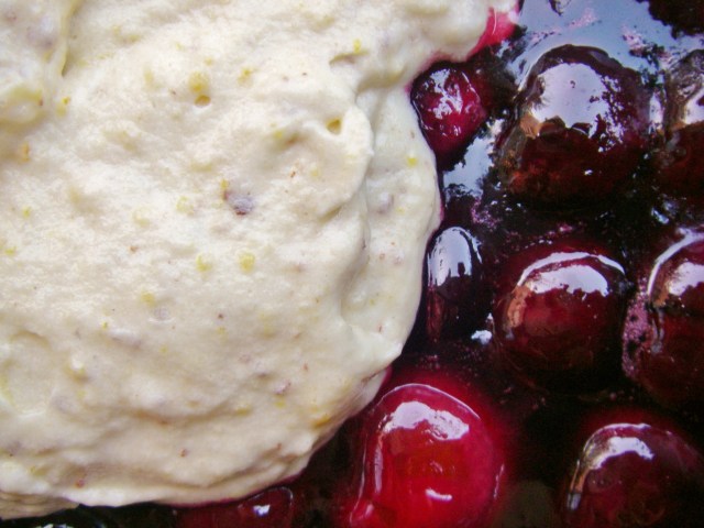Batter over cherries