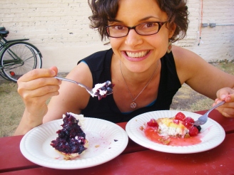 Moriah VanVleet with dessert
