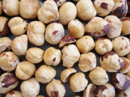 Toasted and peeled nuts
