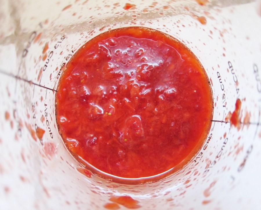 Mashed strawberries