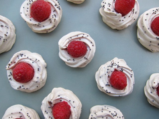Raspberry Poppy Seed Meringues (9)